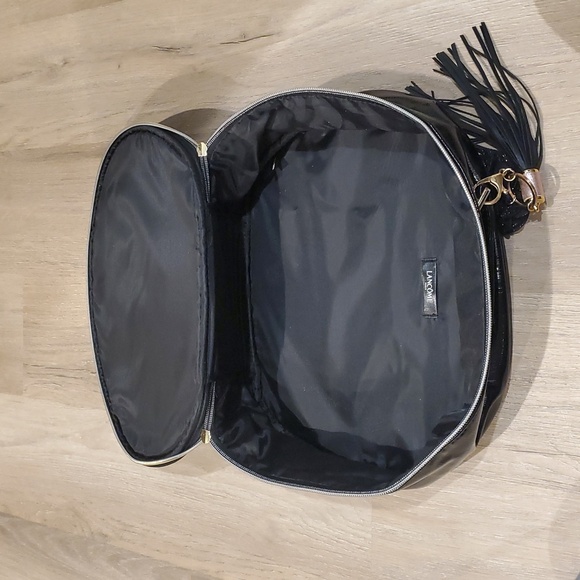 Lancome Le Parisian Black Cosmetic Faux Leather Train Case - Picture 8 of 9